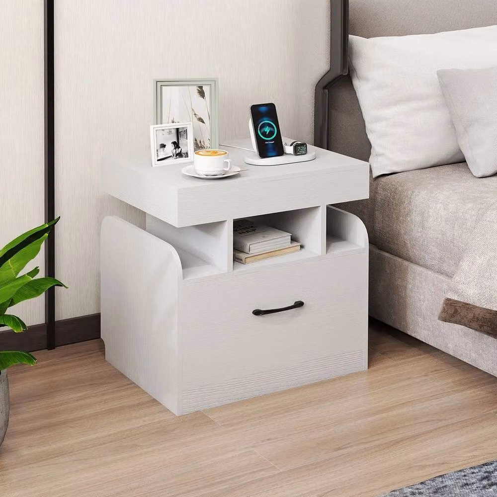 Kelvenix Modern White Side Table and Nightstand – 2