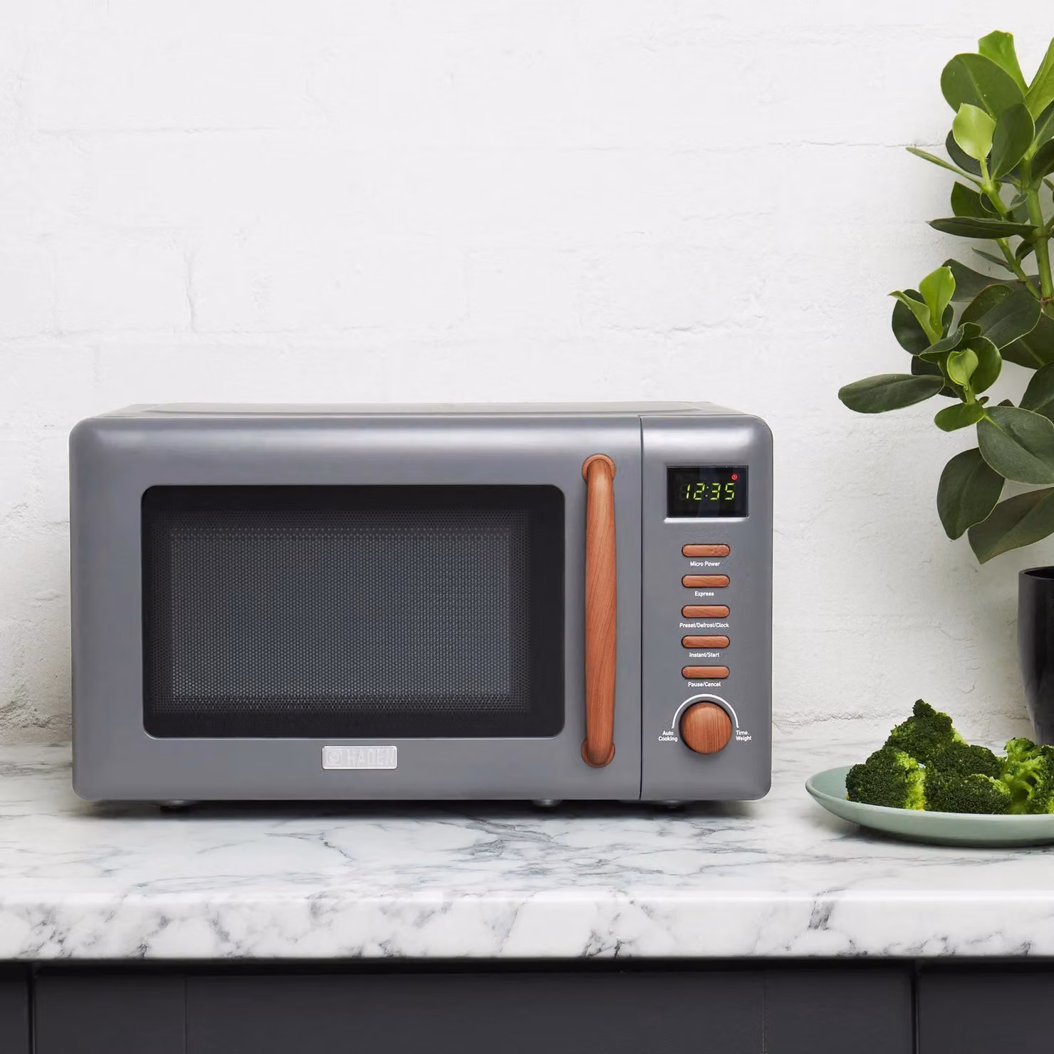 Haden Dorchester 800W Solo Digital Microwave Oven in Grey – 2