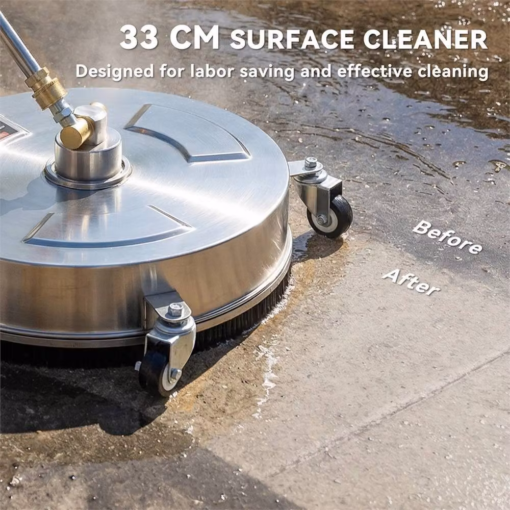 SPETLEK 13 Inch Pressure Washer Surface Cleaner with 4 Wheels in Metallic Silver – 3