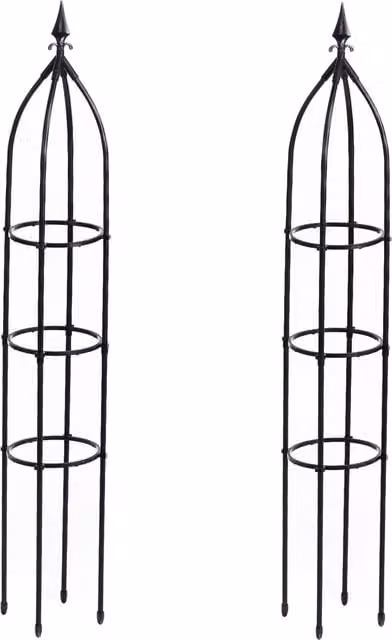 Garden Gear Black Metal Obelisk Support, Height: 120 cm, Pack of 2