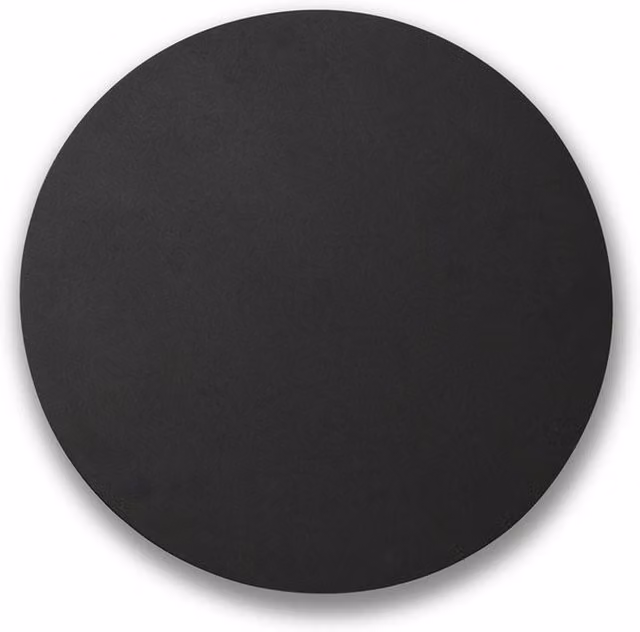 Faro Board Round LED Flush Wall Lamp in Black with Warm White Light