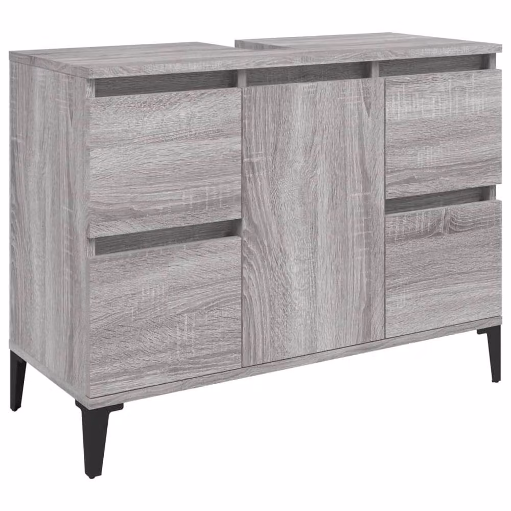 Berkfield Home Grey Sonoma Sink Cabinet W/D/H: 80 x 33 x 60 cm – 2