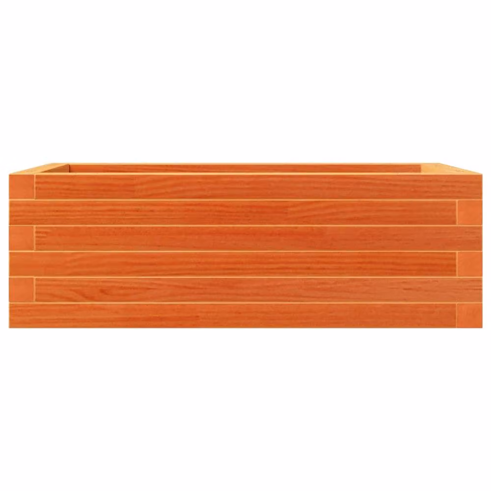 Berkfield Home Garden Planter Tub in Brown Solid Wood, W/D/H: 70 x 40 x 23 cm – 2
