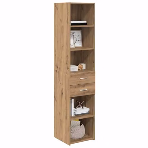 vidaXL Artisan Oak Highboard in Brown, W/D/H: 40 x 42.5 x 185 cm
