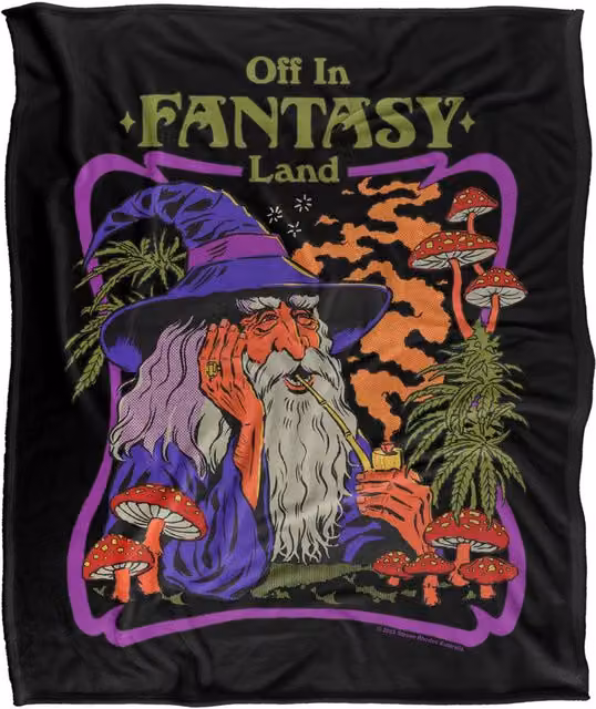 Steven Rhodes Fantasy Land Silky Touch Super Soft Fleece Throw Blanket, Multicolour, W/D/H: 91 x 147 cm – 1