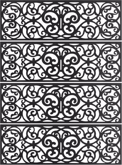 VOGREX Set of 4 Non-Slip Black Rubber Stair Treads – 1