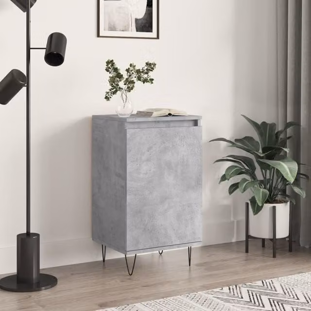 Berkfield Home Concrete Grey and White Sideboard, W/D/H: 40 x 35 x 70 cm – 1