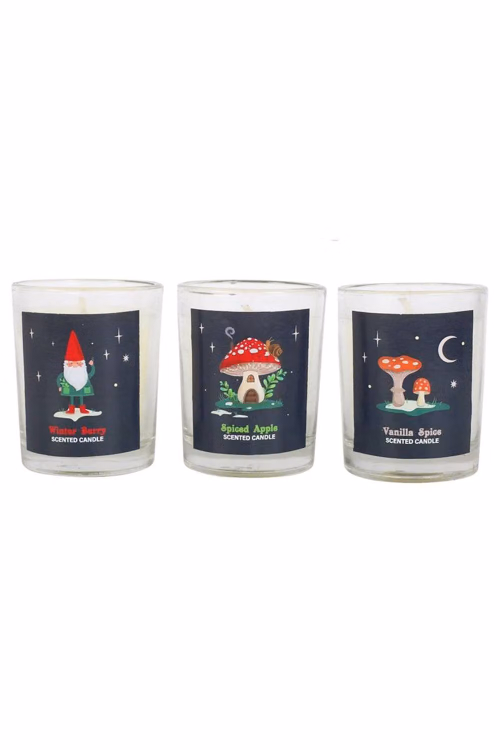 KDMD Gnome Sweet Gnome Winter Scented Candle Trio Gift Set in Dark Blue – 2