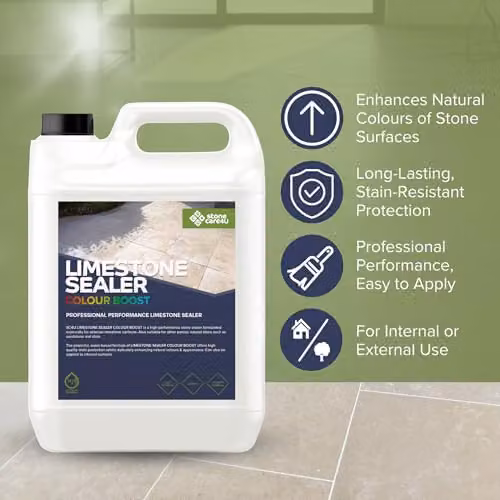 StoneCare4U Limestone Sealer Colour Boost 5L Waterproof Colour Enhancement Exterior Natural Stone Sealant for Limestone, Sandstone and Slate in Transparent or Black – 2