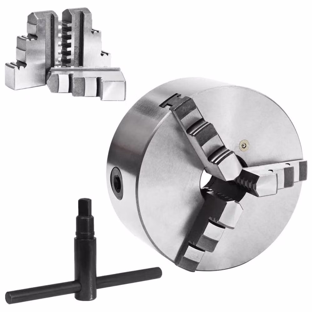FLAVORA K11 160 160mm Steel 3 Jaw Self-Centering Lathe Chuck in Silver, W: 520 mm – 2