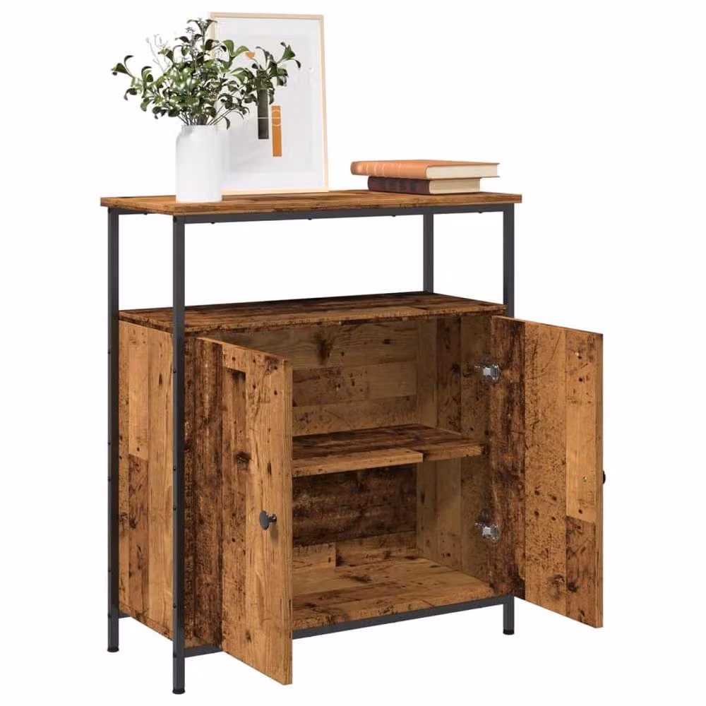 Berkfield Home Old Wood Sideboard in Brown, W/D/H: 70 x 30 x 80 cm – 2