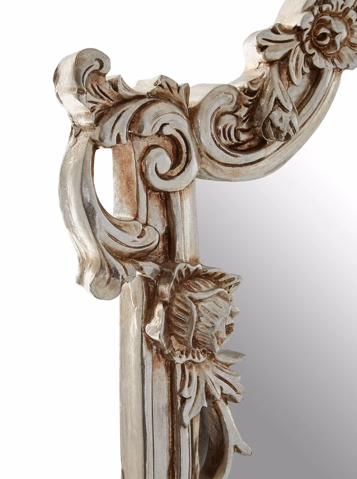 Orsina Juliet Classic Rectangular Floral Wall Mirror in Gold or Silver – 3