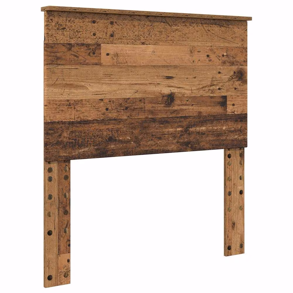 Berkfield Home Bed Frame with Headboard in Old Wood Brown, Solid Pine and MDF, W/D/H: 90 x 200 cm – 3