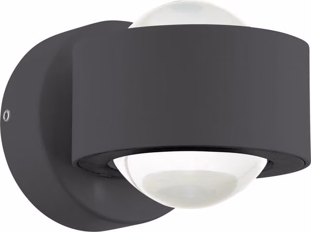 Loops IP44 Outdoor LED Wall Light in Anthracite Cast Aluminium with RGB Multicolour Function