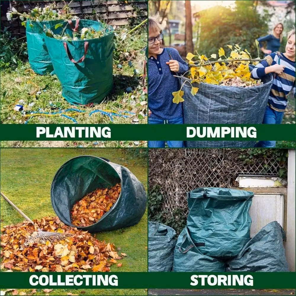 SPETLEK 2x 500L Heavy Duty Large Green Garden Waste Refuse Bags – 5
