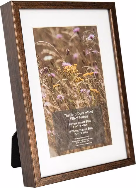 Thetford Modern Rectangular Tabletop Single Picture Frame, Brown, 12.7 x 17.78 cm