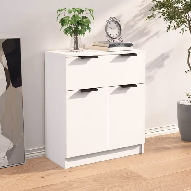 Berkfield Home White Modern Sideboard in Engineered Wood W/D/H: 60 x 30 x 70 cm – 1