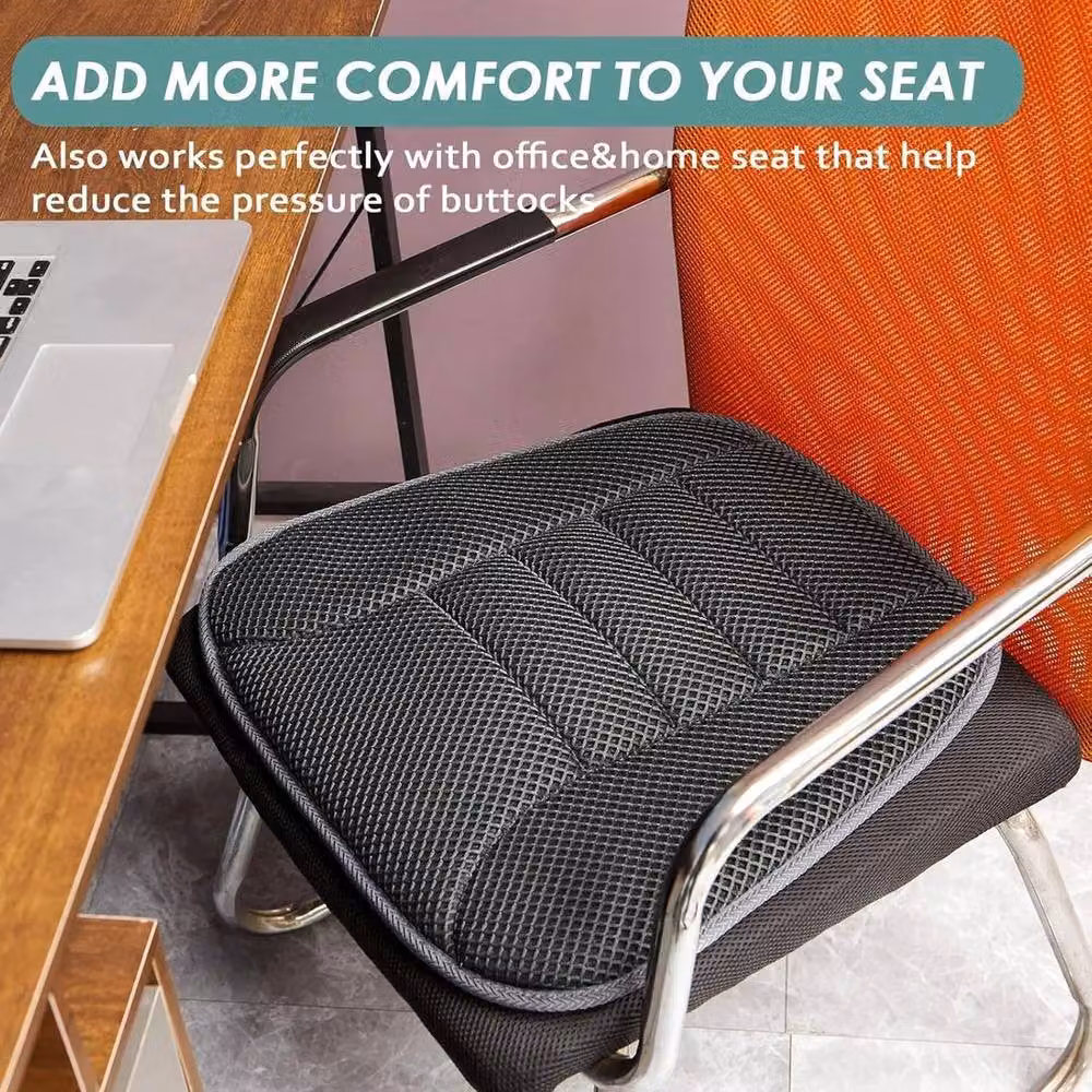 FLAVORA Car Seat Cushion and Office Seat Pad, Black, W: 190 cm x D: 100 cm – 3