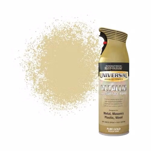Rust-Oleum Universal Metallic Spray Paint, Gold, 400ml