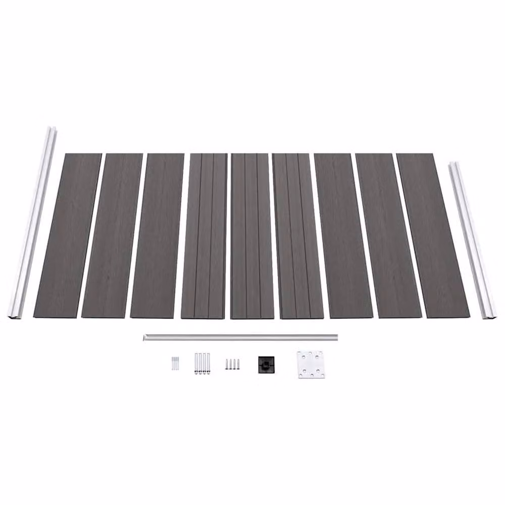 Berkfield Home Durable WPC Fence Panel, Grey, W: 95 cm, H: 186 cm – 5