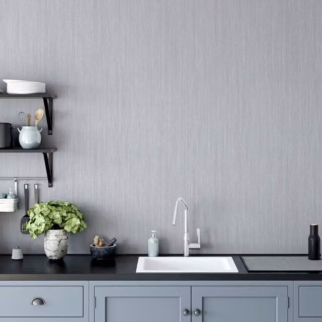Arthouse Stardust Abstract Textured Vinyl Wallpaper in Silver