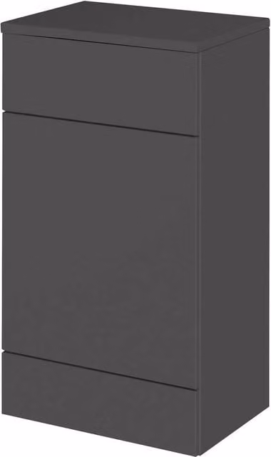 Balterley Alrewas Contemporary Gloss Grey Floor Standing WC Unit, Width: 50 cm, Height: 88.2 cm