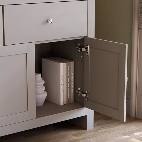 Vida Designs Arlington 2 Drawer 3 Door Sideboard in Grey – 6