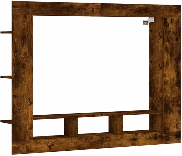 Berkfield Home Smoked Oak TV Cabinet in Brown, W/D/H: 152 x 22 x 113 cm