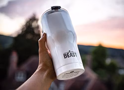 Greens Steel Beast Tumbler, White, 550 ml, Reusable Stainless Steel Vacuum Insulated Travel Mug with Lid – 4