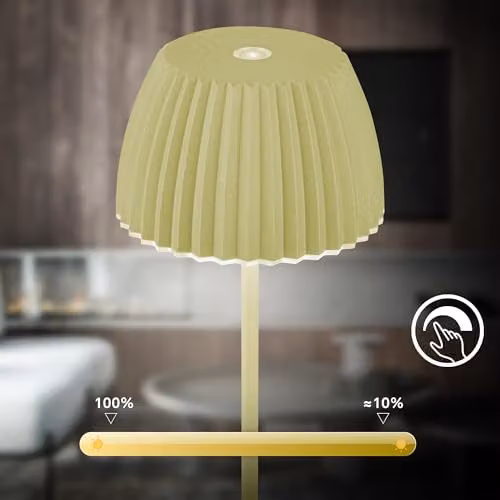 Briloner Riffle Mini Rechargeable LED Table Lamp, Green, W/D/H: 8.5 x 8.5 x 20 cm – 9