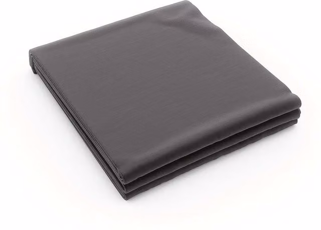Bedeck of Belfast 200 Thread Count Cotton Percale Super Kingsize Flat Sheet, Grey, 200 x 200 cm