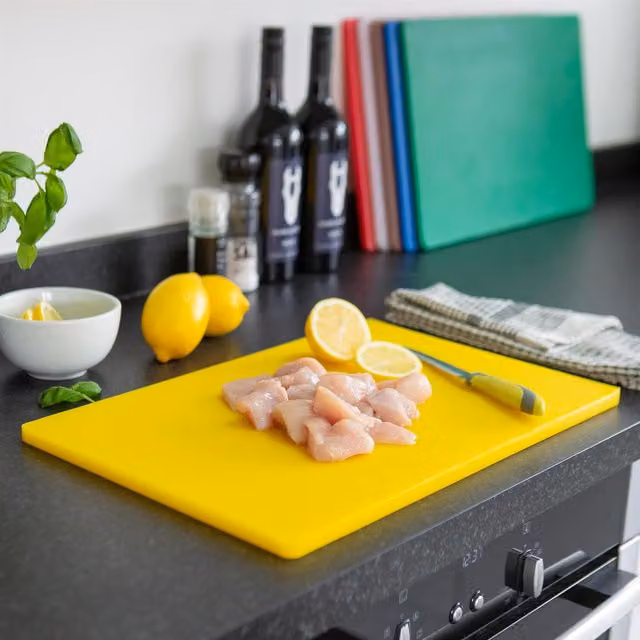 Argon Tableware Rectangular Plastic Chopping Board, Yellow, W: 45 cm, D: 30 cm