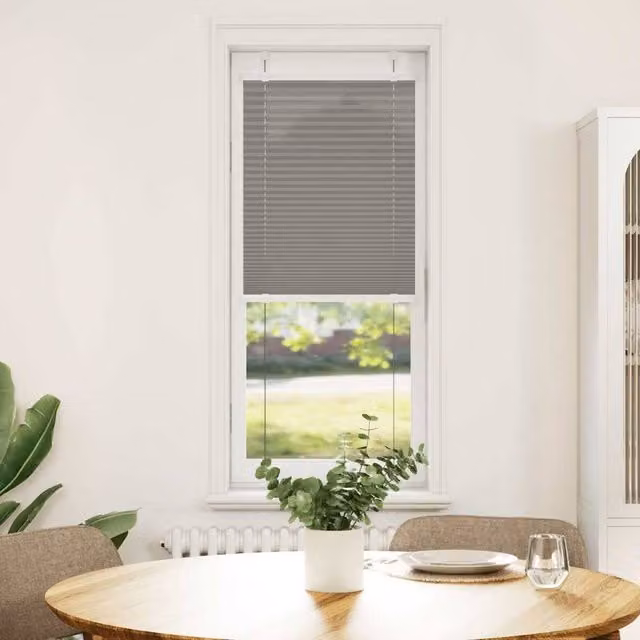 Berkfield Home Single Pleat Fabric Blind in Anthracite Grey, W: 45 cm, H: 150 cm