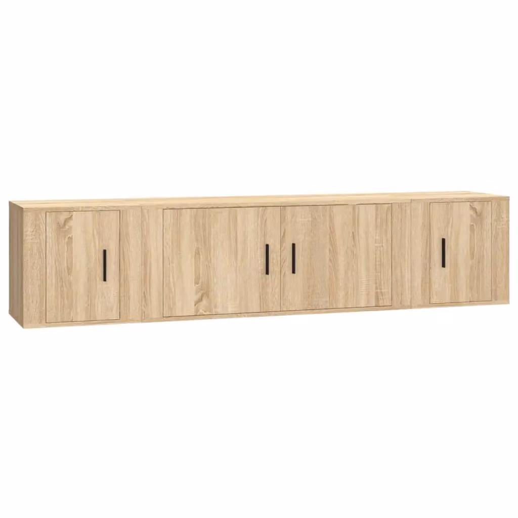 Berkfield Home 3 Piece Sonoma Oak TV Cabinet Set in Brown – 2