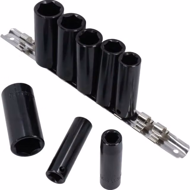 Garden Mile 8 Piece 9mm Socket Set in Black Chrome Vanadium
