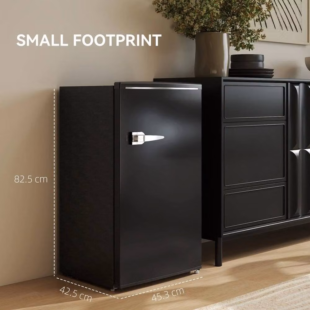 PAWNORA 85L Freestanding Under Counter Fridge with Chiller Box, Black, H 85 cm x W 45.3 cm x D 42.5 cm – 5