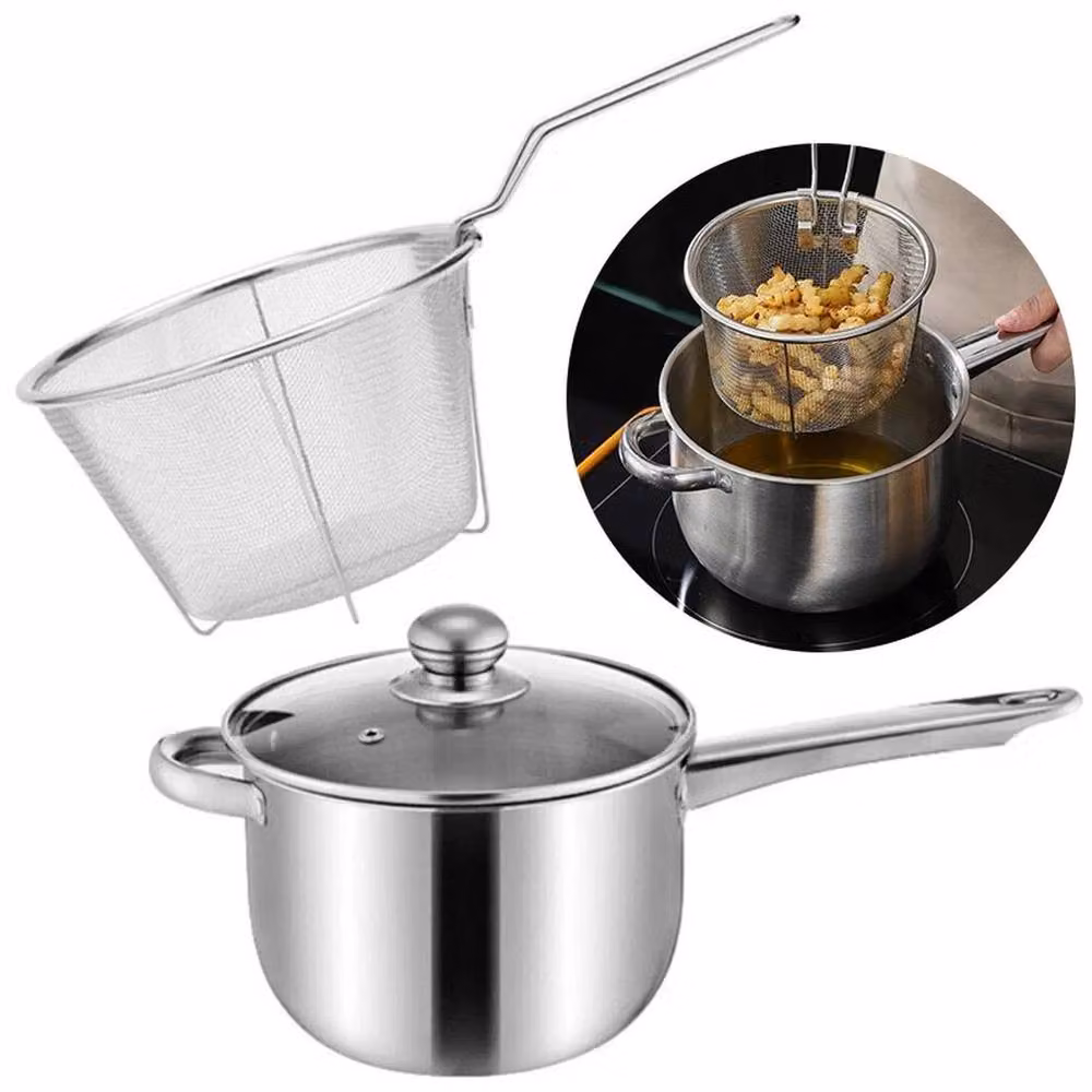 SPETLEK Non-Stick Stainless Steel Chip Pan Fryer, Silver, Diameter: 20 cm – 3