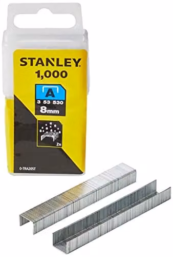 Stanley Light Duty Galvanised Flat Wire Staples 8mm (1000 Pack) 0-TRA205T – 2