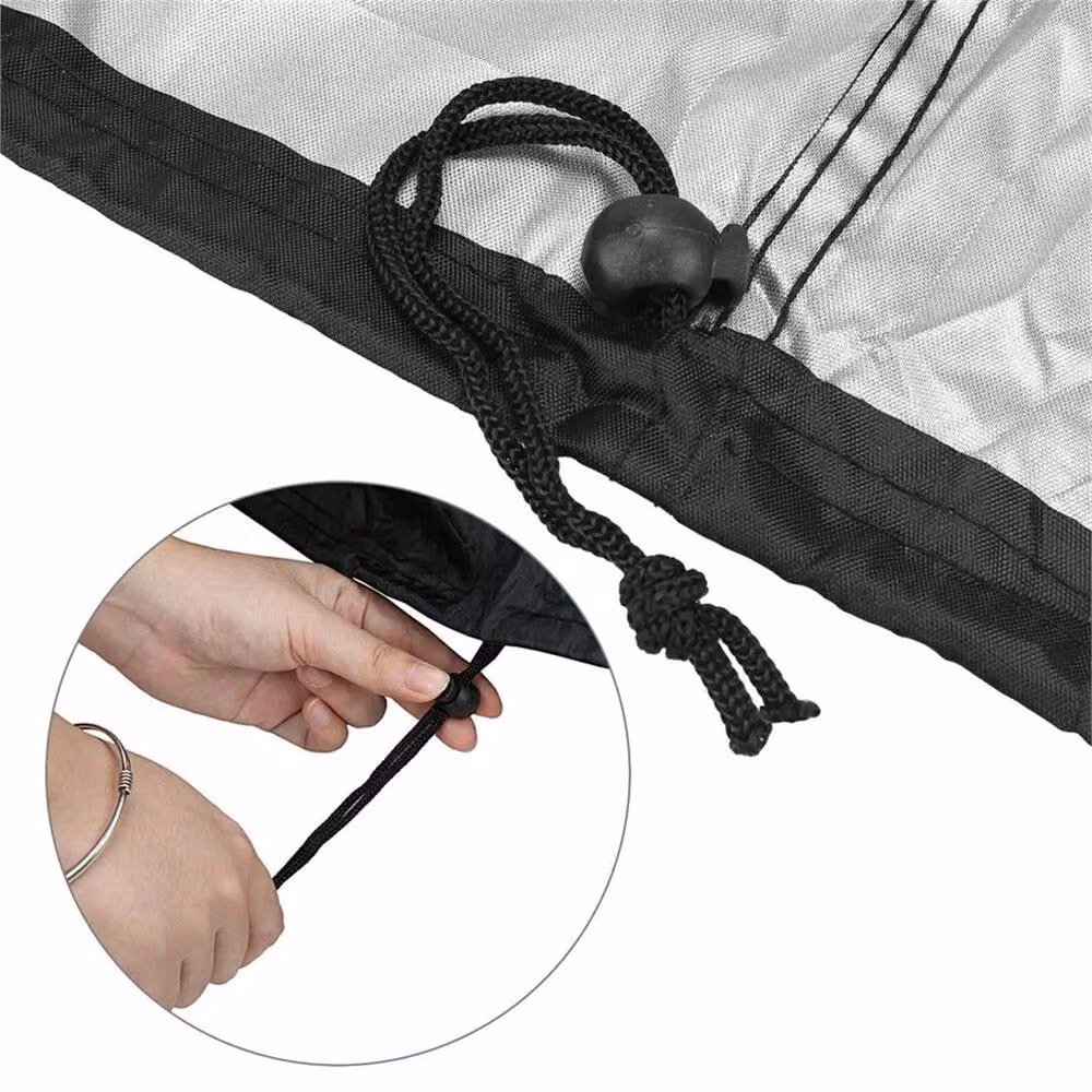 Nordara Black Polyester Garage Shelter Rain Cover and UV Protector, W: 170 cm, D: 71 cm, H: 117 cm – 2