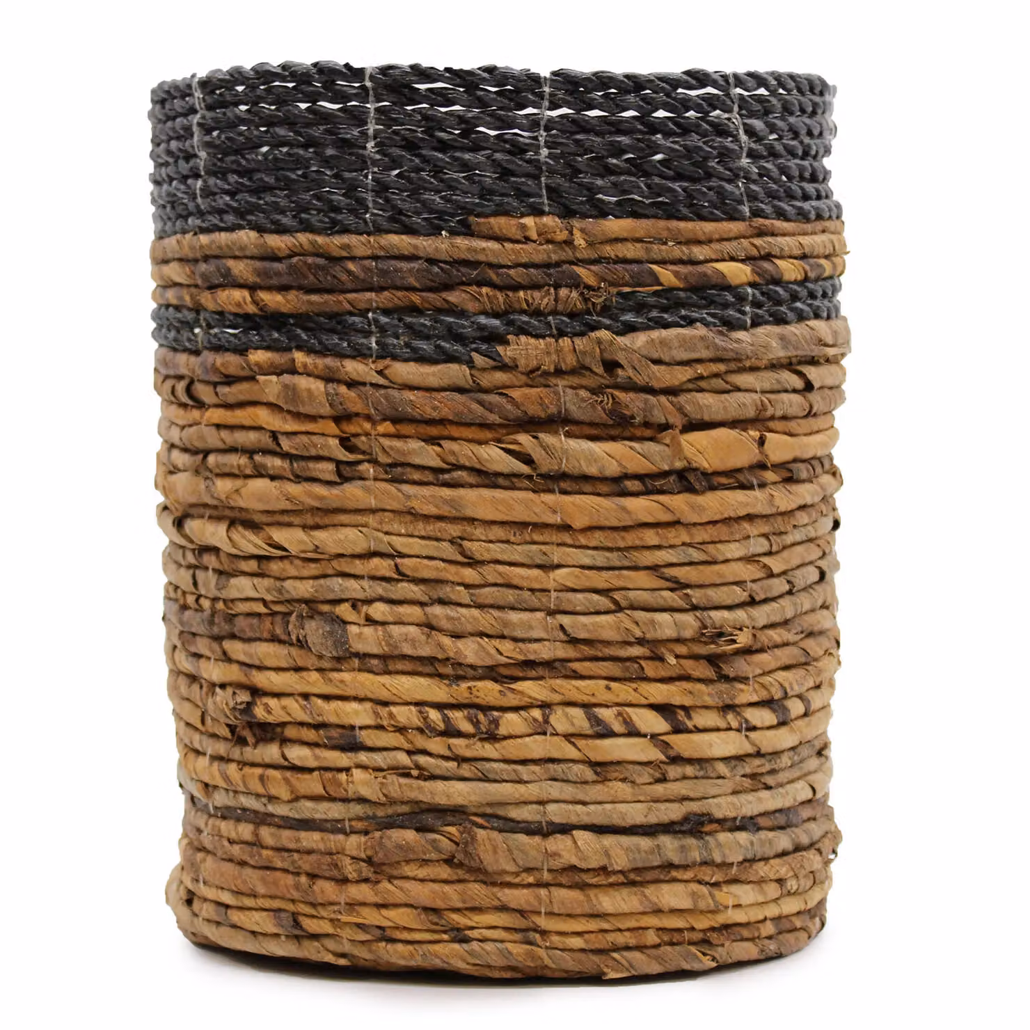 KDMD Banana Leaf Set with 2 Vases and 2 Bins in Brown Open Weave – 2
