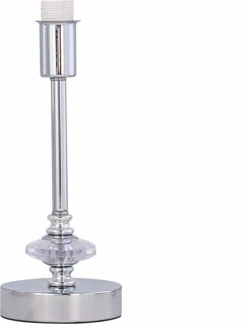 First Choice Lighting Chrome Jewelled Stick Table Lamp Base in Silver