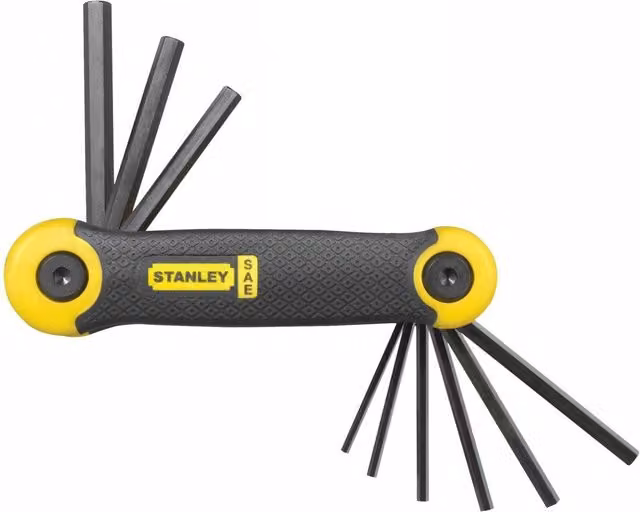 Stanley Hexagon Folding Key Set in Yellow and Multicolour