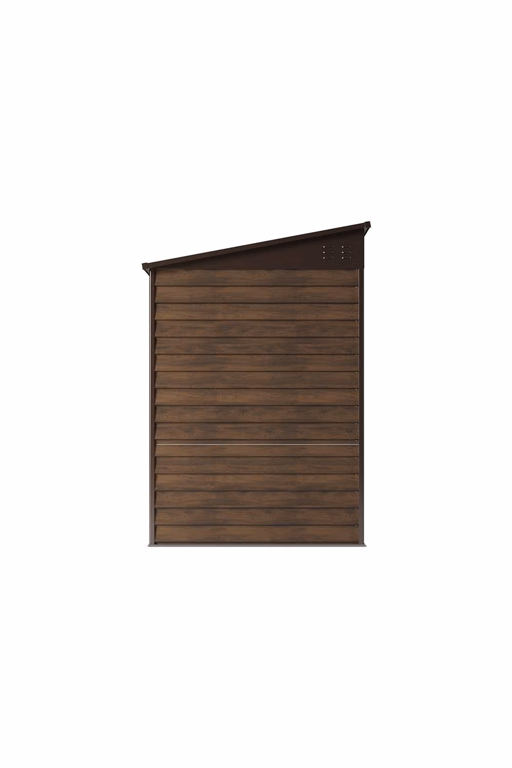 Living and Home Brown Steel Outdoor Lean-to Pent Storage Shed W/D/H: 270 x 201.6 x 201.6 cm – 2