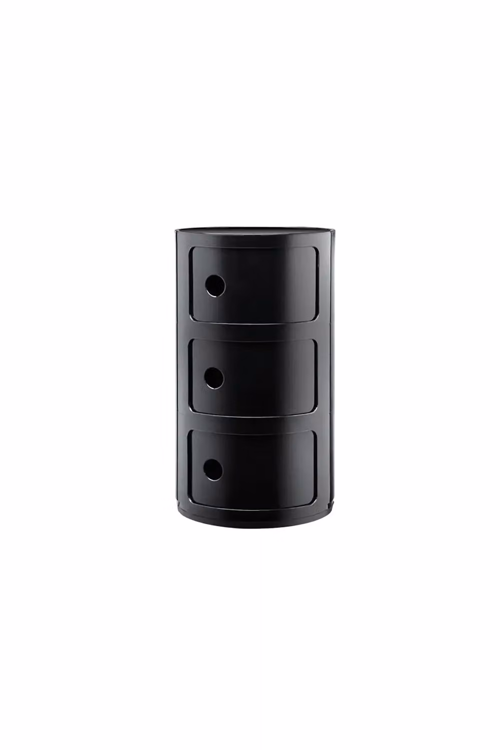 Living and Home 3-Tiered Plastic Storage Drawer Unit in Black – 3