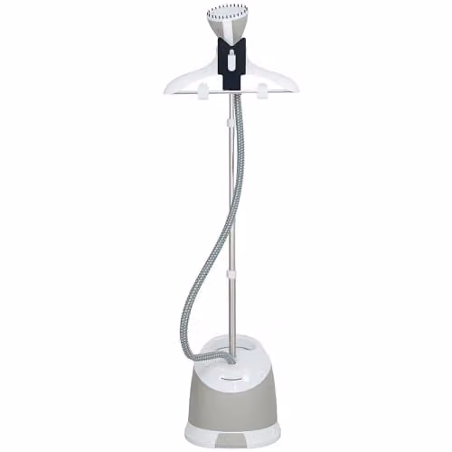 HOMCOM Standing Upright Garment Steamer in Light Grey – 1