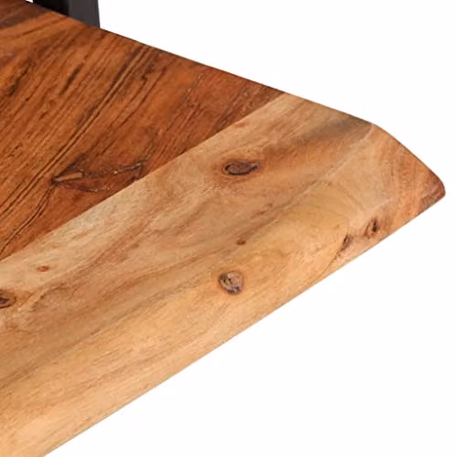 vidaXL Set of 2 Industrial Wall Shelves in Brown Acacia Wood and Steel, W/D/H: 40 x 24 x 35 cm – 5