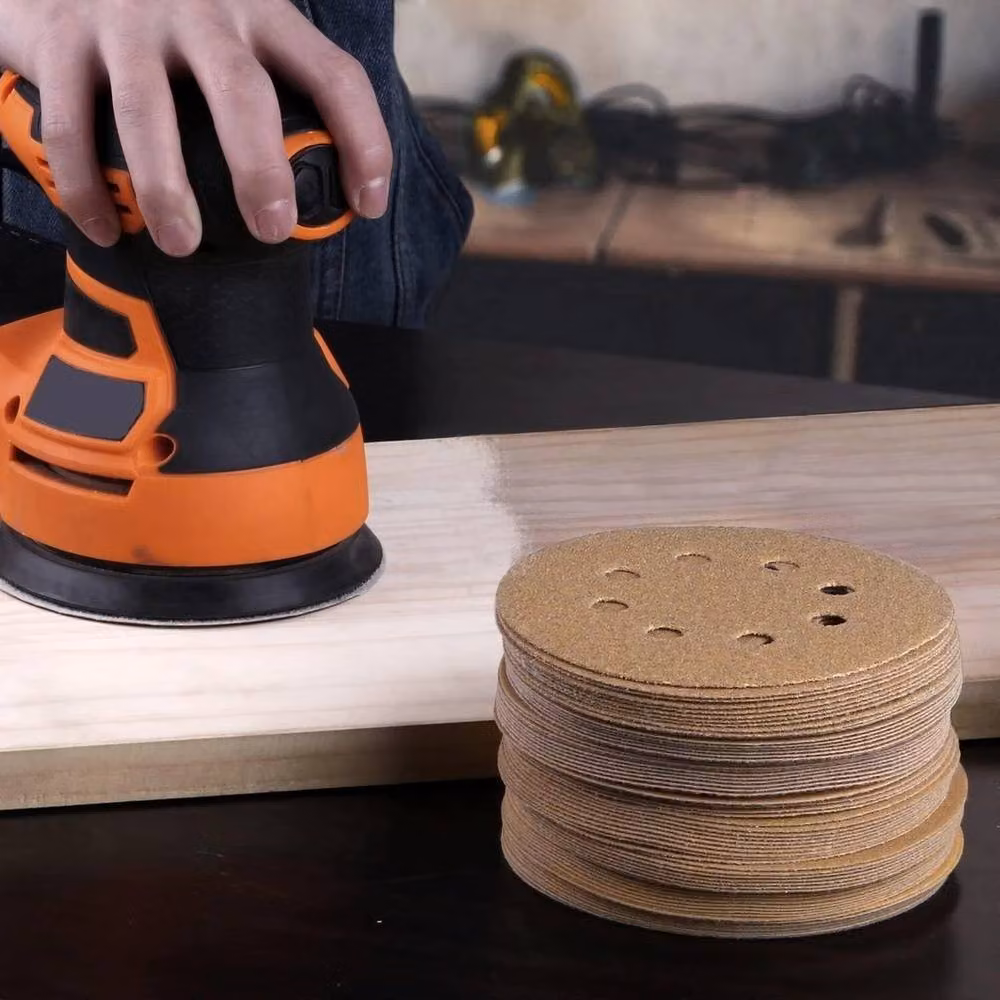 PAWNORA 100-Piece Brown Round Orbital Sander Sanding Discs – 4