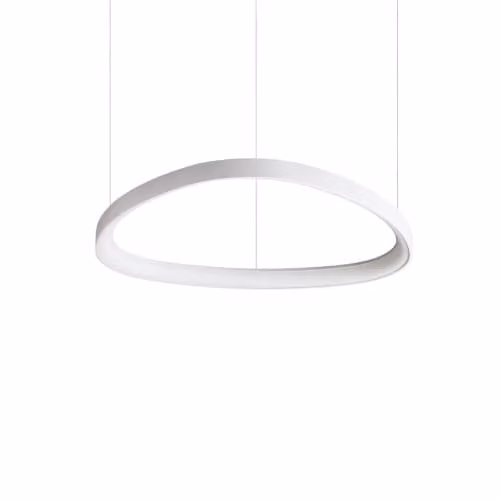 Ideal Lux Gemini Modern LED Ring Pendant Ceiling Light, White, 2700K, Diameter: 61 cm – 1