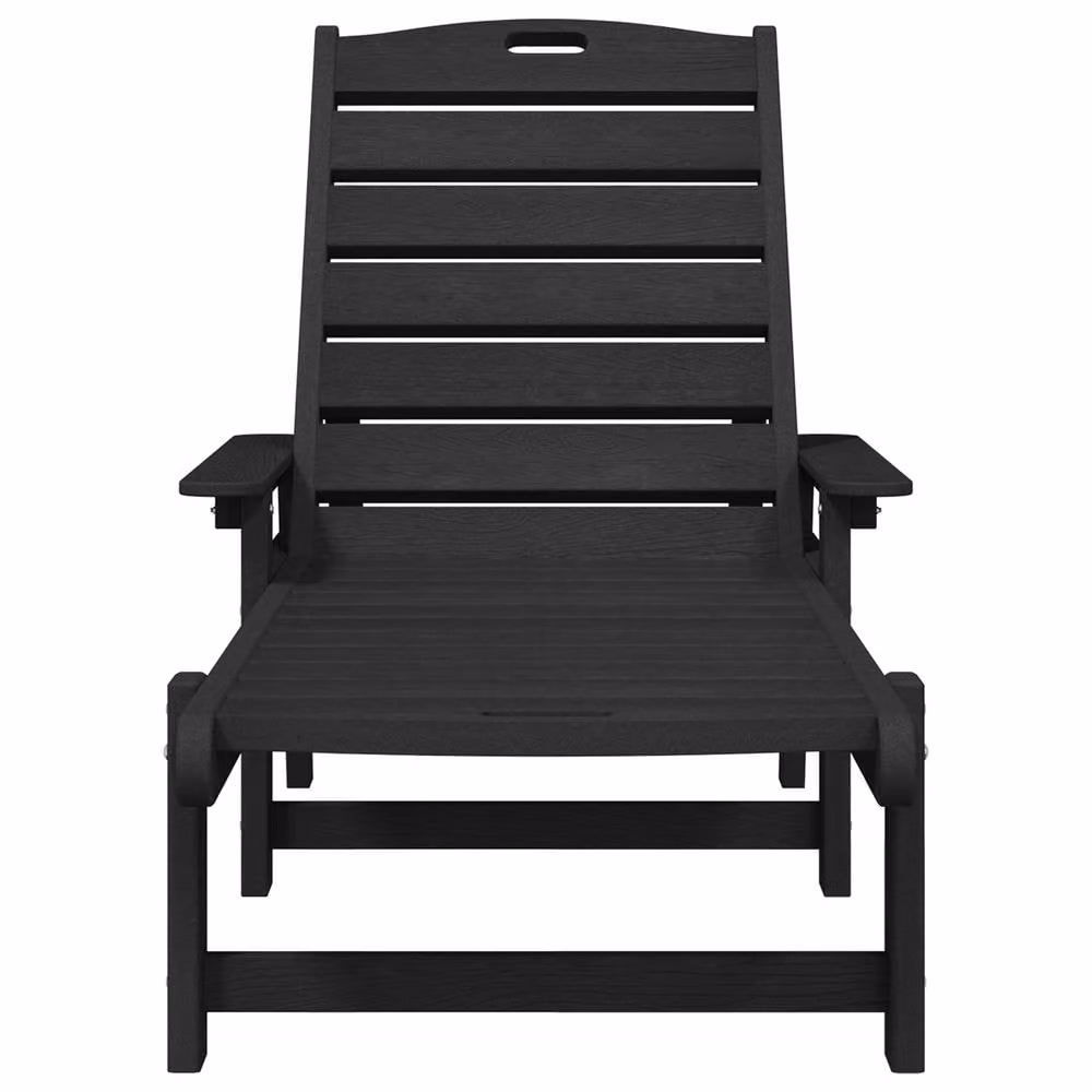 Berkfield Home Set of 2 Black Sun Loungers with Adjustable Headrests and Armrests, W/D/H: 162 x 53 x 98.5 cm – 4