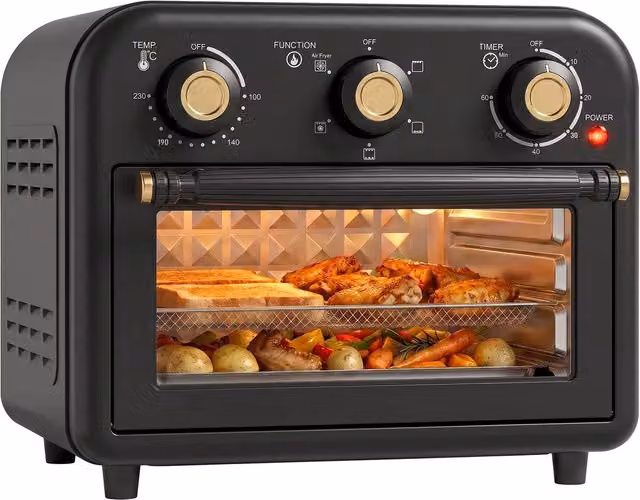 HOMCOM 12 L Black Convection Air Fryer Oven – 9
